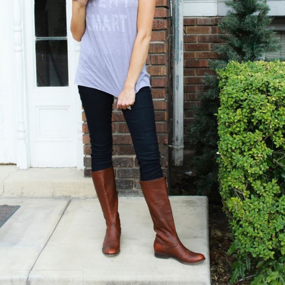 frye women's melissa stud back zip riding boot